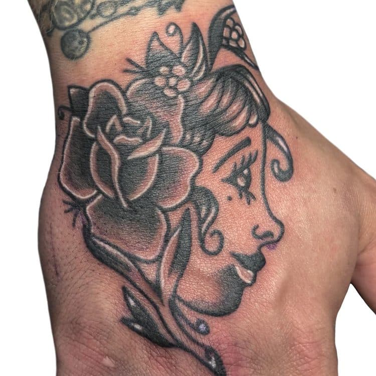 Recent tattoo work by Ava Brady